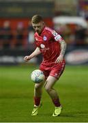 8 April 2022; Kameron Ledwidge of Shelbourne during the SSE Airtricity League Premier Division match between Shelbourne and Shamrock Rovers at Tolka Park in Dublin. Photo by Seb Daly/Sportsfile