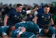 8 April 2022; Tadhg Furlong, left, and Cian Healy of Leinster during the Heineken Champions Cup Round of 16 First Leg match between Connacht and Leinster at the Sportsground in Galway. Photo by Harry Murphy/Sportsfile