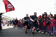 9 April 2022; Ulster players arrive before the Heineken Champions Cup Round of 16 first leg match between Toulouse and Ulster at Stade Ernest Wallon in Toulouse, France. Photo by Manuel Blondeau/Sportsfile