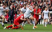 9 April 2022; James Hume of Ulster during the Heineken Champions Cup Round of 16 first leg match between Toulouse and Ulster at Stade Ernest Wallon in Toulouse, France. Photo by Manuel Blondeau/Sportsfile