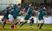 8 April 2022; Bundee Aki of Connacht is tackled by Robbie Henshaw of Leinster during the Heineken Champions Cup Round of 16 first leg match between Connacht and Leinster at the Sportsground in Galway. Photo by Brendan Moran/Sportsfile