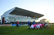 8 April 2022; The Leinster team practice scrums watched by forwards and scrum coach Robin McBryde before the Heineken Champions Cup Round of 16 first leg match between Connacht and Leinster at the Sportsground in Galway. Photo by Brendan Moran/Sportsfile