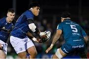 8 April 2022; Michael Ala'alatoa of Leinster in action against Leva Fifita of Connacht during the Heineken Champions Cup Round of 16 first leg match between Connacht and Leinster at the Sportsground in Galway. Photo by Brendan Moran/Sportsfile