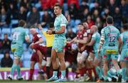 9 April 2022; Henry Slade of Exeter Chiefs celebrates after his side won a penalty during the Heineken Champions Cup Round of 16 first leg match between Exeter Chiefs and Munster at Sandy Park in Exeter, England. Photo by Harry Murphy/Sportsfile