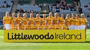 9 April 2022; The Antrim squad before the Littlewoods Ireland Camogie League Division 2 Final match between Antrim and Wexford at Croke Park in Dublin. Photo by Piaras Ó Mídheach/Sportsfile