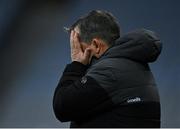9 April 2022; Cork coach Davy Fitzgerald reacts during the Littlewoods Ireland Camogie League Division 1 Final match between Cork and Galway at Croke Park in Dublin. Photo by Piaras Ó Mídheach/Sportsfile