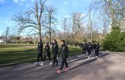 10 April 2022; Republic of Ireland players during a team walk in Gothenburg, Sweden, ahead of their FIFA Women's World Cup 2023 Qualifier match against Sweden on Tuesday. Photo by Stephen McCarthy/Sportsfile