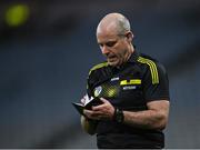 9 April 2022; Referee John Dermody during the Littlewoods Ireland Camogie League Division 1 Final match between Cork and Galway at Croke Park in Dublin. Photo by Piaras Ó Mídheach/Sportsfile