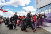 9 April 2022; players of Toulouse arrive at the stadium during the Heineken Champions Cup Round of 16 first leg match between Toulouse and Ulster at Stade Ernest Wallon in Toulouse, France. Photo by Manuel Blondeau/Sportsfile