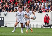 9 April 2022; James Hume of Ulster during the Heineken Champions Cup Round of 16 first leg match between Toulouse and Ulster at Stade Ernest Wallon in Toulouse, France. Photo by Manuel Blondeau/Sportsfile