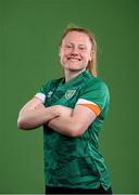 8 April 2022; Amber Barrett during a Republic of Ireland Women squad portrait session at Castleknock Hotel in Dublin. Photo by Stephen McCarthy/Sportsfile