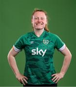 8 April 2022; Amber Barrett during a Republic of Ireland Women squad portrait session at Castleknock Hotel in Dublin. Photo by Stephen McCarthy/Sportsfile