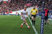 9 April 2022; Rob Lyttle of Ulster during the Heineken Champions Cup Round of 16 first leg match between Toulouse and Ulster at Stade Ernest Wallon in Toulouse, France. Photo by Manuel Blondeau/Sportsfile