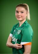 8 April 2022; Éabha O'Mahony during a Republic of Ireland Women squad portrait session at Castleknock Hotel in Dublin. Photo by Stephen McCarthy/Sportsfile