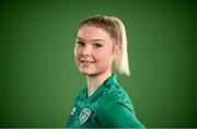 8 April 2022; Éabha O'Mahony during a Republic of Ireland Women squad portrait session at Castleknock Hotel in Dublin. Photo by Stephen McCarthy/Sportsfile