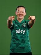 8 April 2022; Katie McCabe during a Republic of Ireland Women squad portrait session at Castleknock Hotel in Dublin. Photo by Stephen McCarthy/Sportsfile