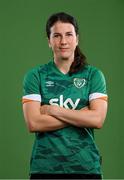 8 April 2022; Niamh Fahey during a Republic of Ireland Women squad portrait session at Castleknock Hotel in Dublin. Photo by Stephen McCarthy/Sportsfile