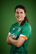 8 April 2022; Niamh Fahey during a Republic of Ireland Women squad portrait session at Castleknock Hotel in Dublin. Photo by Stephen McCarthy/Sportsfile