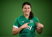 8 April 2022; Niamh Fahey during a Republic of Ireland Women squad portrait session at Castleknock Hotel in Dublin. Photo by Stephen McCarthy/Sportsfile