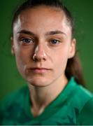 8 April 2022; Jessica Ziu during a Republic of Ireland Women squad portrait session at Castleknock Hotel in Dublin. Photo by Stephen McCarthy/Sportsfile