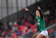 10 April 2022; Amee-Leigh Murphy Crowe of Ireland celebrates after her side are awarded a penalty try during the Tik Tok Women's Six Nations Rugby Championship match between Ireland and Italy at Musgrave Park in Cork. Photo by Eóin Noonan/Sportsfile