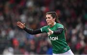 10 April 2022; Amee-Leigh Murphy Crowe of Ireland  celebrates after her side are awarded a penalty try during the Tik Tok Women's Six Nations Rugby Championship match between Ireland and Italy at Musgrave Park in Cork. Photo by Eóin Noonan/Sportsfile