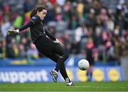 10 April 2022; Donegal goalkeeper Róisín McCafferty during the Lidl Ladies Football National League Division 1 Final between Donegal and Meath at Croke Park in Dublin. Photo by Piaras Ó Mídheach/Sportsfile