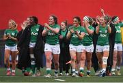 10 April 2022; Ireland players acknowledge supporters after the Tik Tok Women's Six Nations Rugby Championship match between Ireland and Italy at Musgrave Park in Cork. Photo by Eóin Noonan/Sportsfile