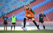 10 April 2022; Denise O'Sullivan during a Republic of Ireland women training session at the Gamla Ullevi Stadium in Gothenburg, Sweden. Photo by Stephen McCarthy/Sportsfile