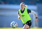 10 April 2022; Louise Quinn during a Republic of Ireland women training session at the Gamla Ullevi Stadium in Gothenburg, Sweden. Photo by Stephen McCarthy/Sportsfile