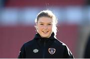 10 April 2022; Éabha O'Mahony during a Republic of Ireland women training session at the Gamla Ullevi Stadium in Gothenburg, Sweden. Photo by Stephen McCarthy/Sportsfile
