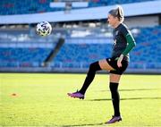 10 April 2022; Denise O'Sullivan during a Republic of Ireland women training session at the Gamla Ullevi Stadium in Gothenburg, Sweden. Photo by Stephen McCarthy/Sportsfile
