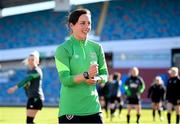 10 April 2022; Physiotherapist Kathryn Fahy during a Republic of Ireland women training session at the Gamla Ullevi Stadium in Gothenburg, Sweden. Photo by Stephen McCarthy/Sportsfile