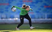 10 April 2022; Goalkeeper Courtney Brosnan during a Republic of Ireland women training session at the Gamla Ullevi Stadium in Gothenburg, Sweden. Photo by Stephen McCarthy/Sportsfile