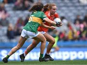 10 April 2022; Niamh Marley of Armagh in action against Aishling O'Connell of Kerry during the Lidl Ladies Football National League Division 2 Final between Armagh and Kerry at Croke Park in Dublin. Photo by Piaras Ó Mídheach/Sportsfile