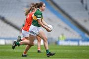 10 April 2022; Danielle O'Leary of Kerry in action against Cait Towe of Armagh during the Lidl Ladies Football National League Division 2 Final between Armagh and Kerry at Croke Park in Dublin. Photo by Brendan Moran/Sportsfile