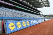 10 April 2022; Lidl signage before the Lidl Ladies Football National League Division 2 Final between Armagh and Kerry at Croke Park in Dublin. Photo by Brendan Moran/Sportsfile