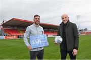 11 April 2022; LOITV pundits Gavin Peers, left, and Alan Keane during a LOITV media event at The Showgrounds in Sligo. Photo by Ramsey Cardy/Sportsfile