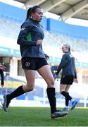 11 April 2022; Abbie Larkin during a Republic of Ireland Women training session at Gamla Ullevi in Gothenburg, Sweden. Photo by Stephen McCarthy/Sportsfile