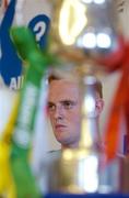 27 April 2004; Down's Brendan Coulter at a Press Conference in Allianz House, Dublin, ahead of the Allianz Nafional Football League Division 1 and 2 Finals in Croke Park on Sunday next. Picture credit; Brendan Moran / SPORTSFILE *EDI*