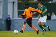 27 April 2004; Jerson Anes Ribeiro, Holland, in action against the Republic of Ireland's Robert Bayly. Republic of Ireland v Holland, U16 International Friendly, Whitehall, Dublin. Picture credit; Pat Murphy / SPORTSFILE *EDI*