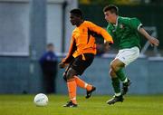 27 April 2004; Jerson Anes Ribeiro, Holland, in action against the Republic of Ireland's Robert Bayly. Republic of Ireland v Holland, U16 International Friendly, Whitehall, Dublin. Picture credit; Pat Murphy / SPORTSFILE *EDI*