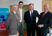 5 May 2004; At the official opening today of sportHQ are, left to right, John Treacy, Chief Executive of the Irish Sports Council, Niall Quinn, council member of the Irish Sports Council, The Minister for Arts, Sport and Tourism, Mr John O'Donoghue T.D., and Pat O'Neill, Chairman of the Irish Sports Council of Ireland. The new facility, provided by the Irish Sports Council, will meet the accomodation needs of governing bodies for the coming years and is currently home for 16 sports bodies. sportHQ, Parkwest Business Park, Dublin. Picture credit; David Maher / SPORTSFILE *EDI*