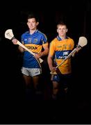 5 August 2013; Clare player Podge Collins, right, and Tipperary captain Niall O’Meara were in Mountshannon Hotel, Co. Clare, today ahead of the Bord Gáis Energy Munster Hurling U-21 Final at Semple Stadium, Thurles, on Wednesday evening at 7.30pm.  The match will also be shown live on TG4 with fans able to vote for their man of the match using the #LaochBGE hashtag on Twitter. Mountshannon Hotel, Mountshannon, Co. Clare. Picture credit: Matt Browne / SPORTSFILE