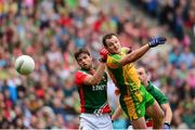 4 August 2013; Ger Cafferkey, Mayo, in action against Michael Murphy, Donegal. GAA Football All-Ireland Senior Championship, Quarter-Final, Mayo v Donegal, Croke Park, Dublin. Photo by Sportsfile