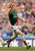 4 August 2013; Donal Vaughan, Mayo, celebrates after scoring his side's second goal. GAA Football All-Ireland Senior Championship, Quarter-Final, Mayo v Donegal, Croke Park, Dublin. Picture credit: Stephen McCarthy / SPORTSFILE