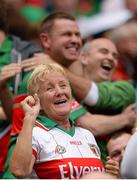 4 August 2013; Mayo supporters celebrates after Cillian O'Connor scored their side's first goal. GAA Football All-Ireland Senior Championship, Quarter-Final, Mayo v Donegal, Croke Park, Dublin. Picture credit: Stephen McCarthy / SPORTSFILE