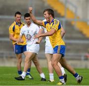 5 August 2013; Ultan Harney, Roscommon, celebrates after scoring a point. Electric Ireland GAA Football All-Ireland Minor Championship Quarter-Final, Kildare v Roscommon, O'Connor Park, Tullamore, Co. Offaly. Picture credit: David Maher / SPORTSFILE