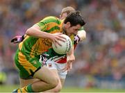 4 August 2013; Mark McHugh, Donegal, in action against Colm Boyle, Mayo. GAA Football All-Ireland Senior Championship, Quarter-Final, Mayo v Donegal, Croke Park, Dublin. Picture credit: Ray McManus / SPORTSFILE