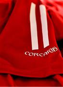 7 April 2022; A detailed view of the Cork crest before the Cork Hurling Squad Portraits session at Páirc Uí Rinn in Cork. Photo by Eóin Noonan/Sportsfile